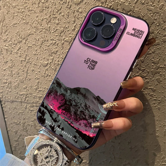 Snow Mountain Mirror Case iphone 11 - 14 pro max